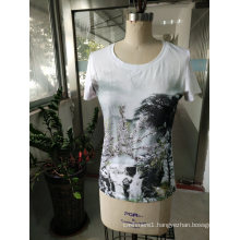 Summer Latest Fashion Printing Mountain Charming Women T-Shirt